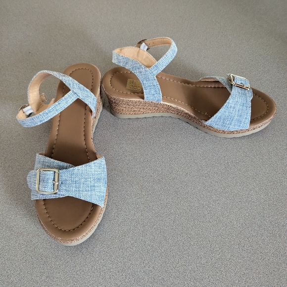Women's plaforms heels color blue size 38 - Picture 2 of 12